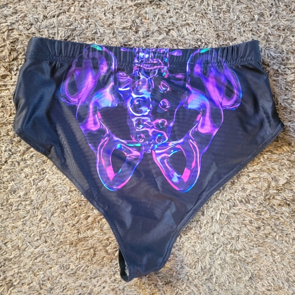 Devil Walking skeleton rave shorts
